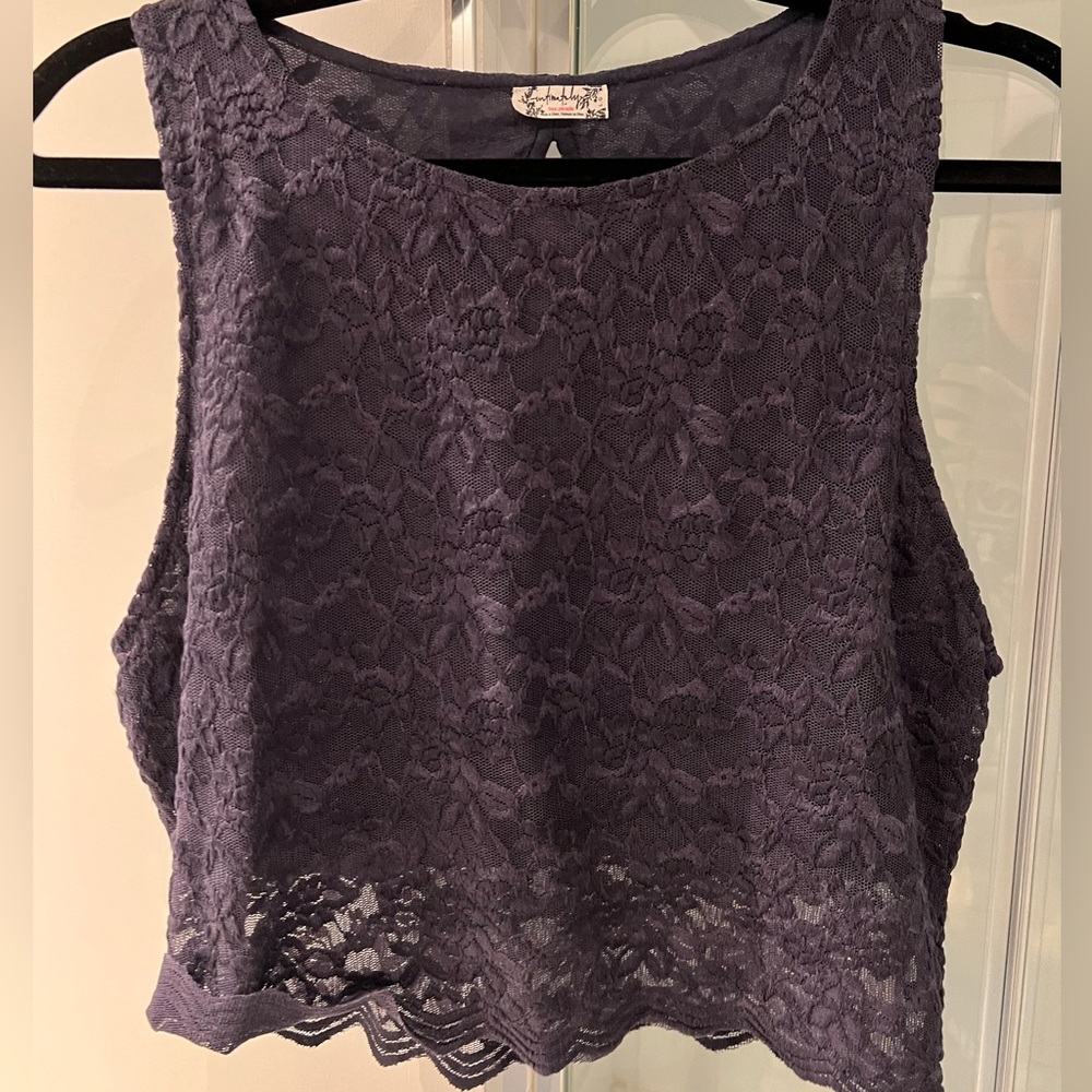 Free people Blue Lace Top - Intimately Free People
